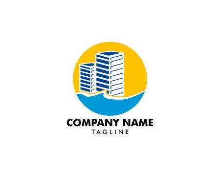 Town Logo Template Design Vector Stock-Illustration