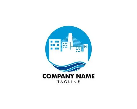 Town Logo Template Design Vector Stock-Illustration