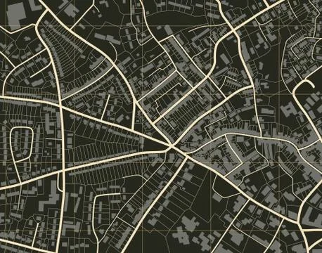 Town map Stock Illustration
