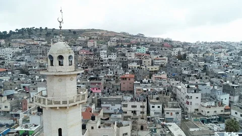 Town with a Mosque Stock Footage 111495866