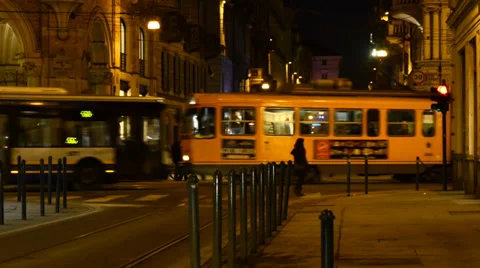 Town at night 스톡 동영상 33401597