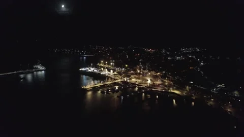 Town by night Stock Footage 219811435