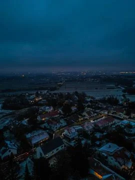 Town at Night 库存照片