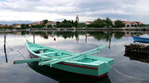 The town Nin in Croatia Stock Footage 50547324