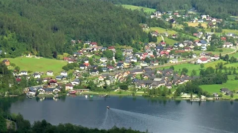 Town of Obertraun, Austria. Video stock 144135665