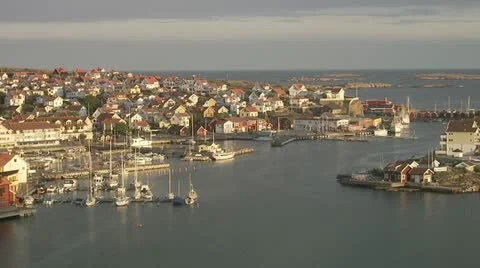 Town by the ocean Stock Footage 11287723