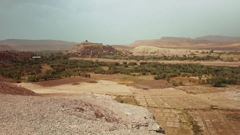 Town Of Ouarzazate In The Distant Moroccan Landscape Stock Footage 314862348