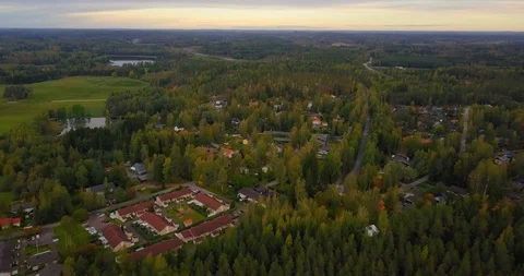 Town overflight Stock Footage 97610015