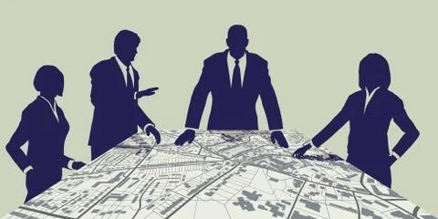 Town planners Stock-Illustration