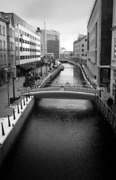Town by river Stock Photos
