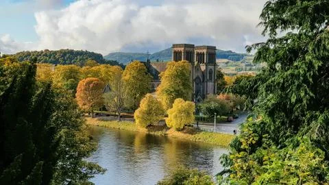 Town by the river Stock Photos