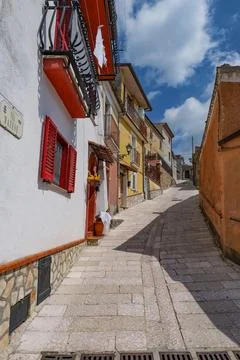 The town of San Gregorio Matese in Campania, Italy. Foto stock