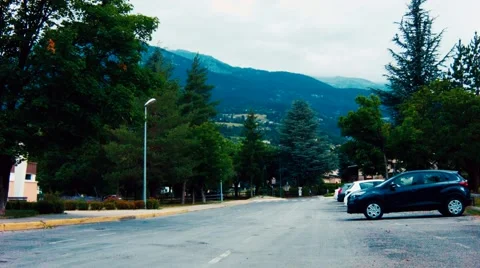 Town scene in Alps Stock Footage 44128213