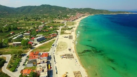 Town on the sea coast 库存影片 80772551