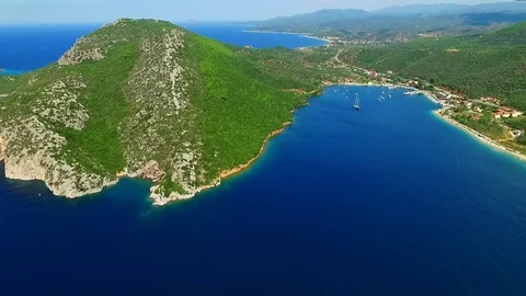 Town on the sea coast Video stock 81068503