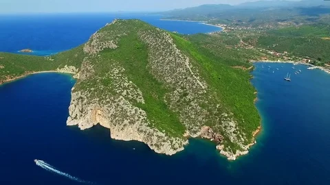 Town on the sea coast Video stock 81068543