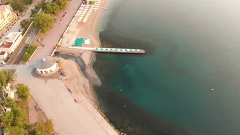 Town by the sea Stock Footage 146753725