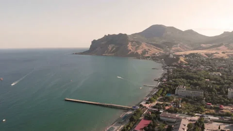 Town by the sea Stock Footage 146753744