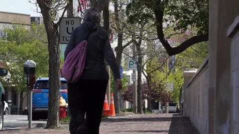 TOWN SIDEWALK Stock Footage 195954306