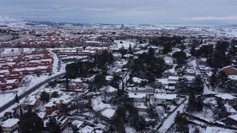 Town snow landscape Stock Footage 158547666