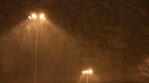 Town snowstorm Stock Footage 2145981