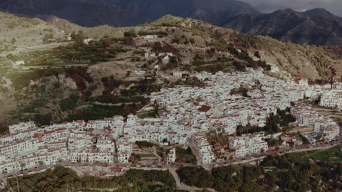 A town in Spain from a drone Stock Footage 255634696