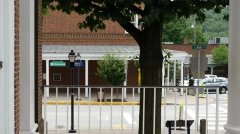 Town Square Background Plate Stock-Footage 40332518