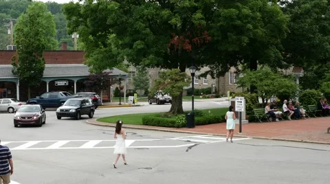 Town Square Background Plate Stock-Footage 40332952