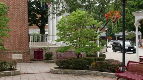 Town Square Background Plate Stock-Footage 40333291