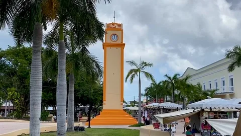 Town Square Chime Clock Video stock 123129079