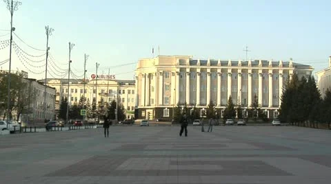 Town square Stock Footage 10840517