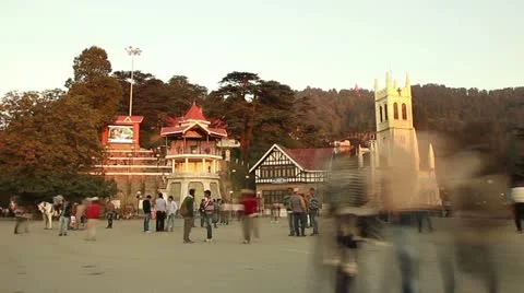 Town Square Stock Footage