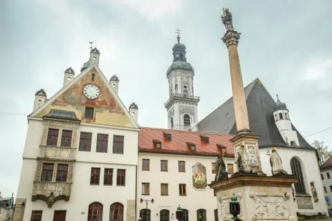 Town square in Freising Stock Photos