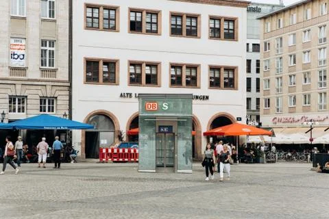 Town Square in Leipzig in Germany. Stock Photos