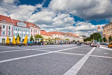 Town square in Vilnius Stock Photos