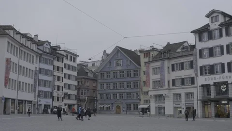 Town Square, Zurich Stock Footage 74168197