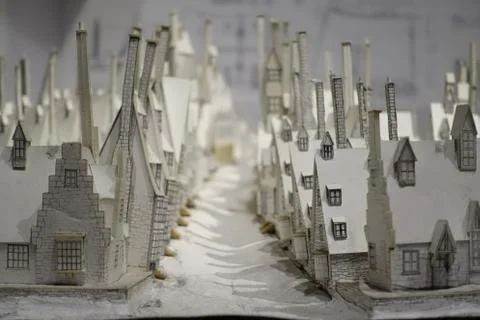 Town streets set design Foto stock