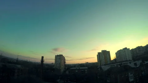 Town sunset Stock Footage 51985349