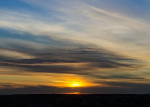Town Sunset Stock Photos
