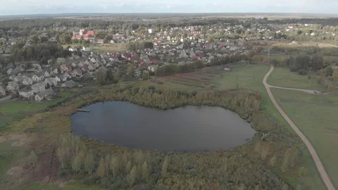 Town surrounded by nature Video stock 101663950