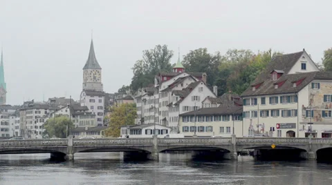 Town in Switzerland Stock Footage 32190729
