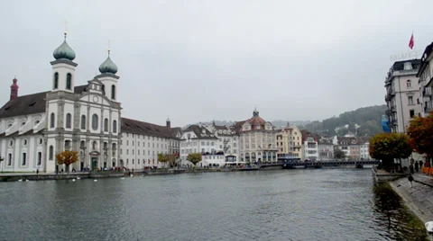 Town in Switzerland Stock Footage 32190882