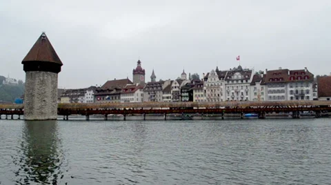 Town in Switzerland Stock Footage 32191041