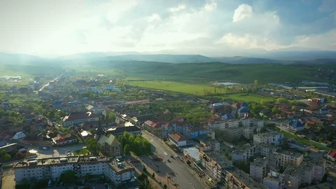 Town from Transylvania Stock Footage 129526554