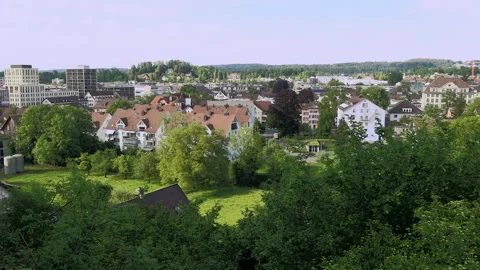 The town of Uster in Switzerland Stock Footage 132257193
