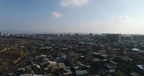 Town view drone image 1 库存影片 330491380