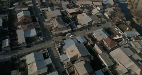 Town view drone image 2 Video stock 330491376