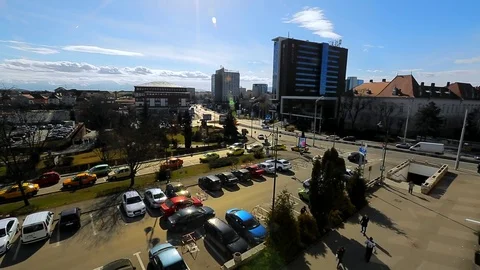 Town view Stock Footage 76442152