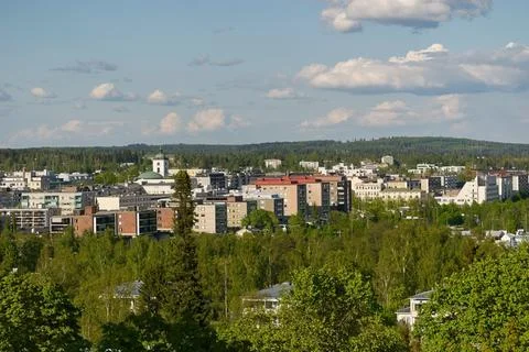Town view from a hill Stock Photos