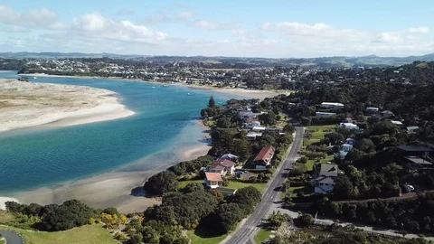 Town on the Water Stock Footage 111040088
